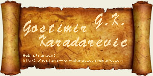 Gostimir Karadarević vizit kartica